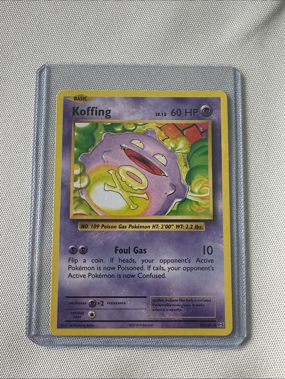2016 Koffing Pokemon Card #50/108